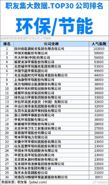环保有限公司排行榜_哪家企业综合实力最强