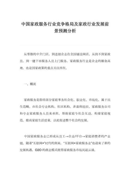 家政行业前景怎么样_家政公司如何盈利