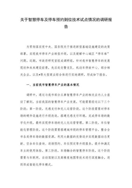 互联网停车调研报告_智慧停车怎么盈利