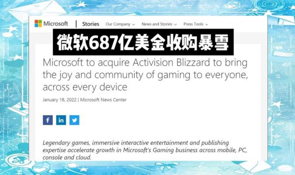 微软收购暴雪原因_对游戏行业影响