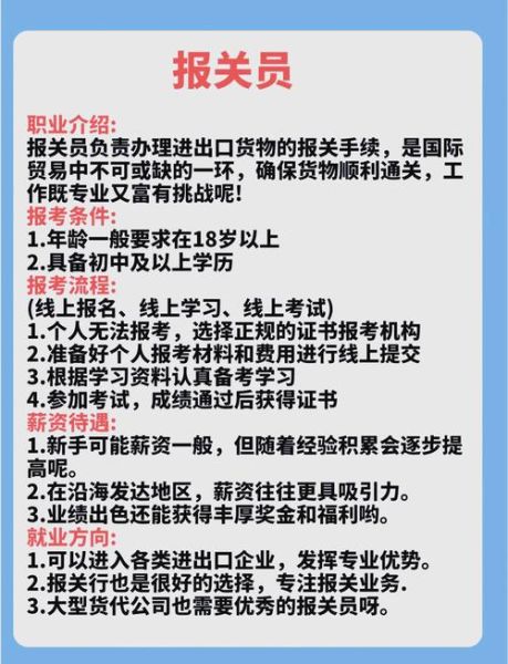 报关行业前景怎么样_报关员需要哪些证书