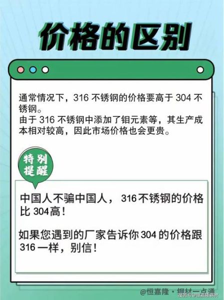不锈钢304和316的区别_如何挑选合适的不锈钢材料
