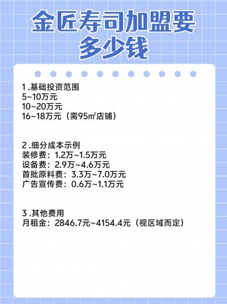 寿司店加盟多少钱_寿司加盟流程有哪些